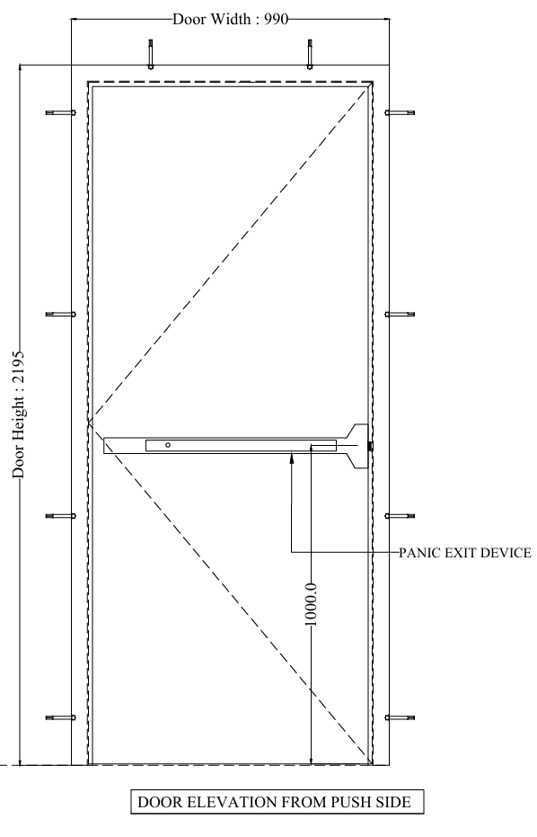 SASO/UL Fire-Rated Emergency Exit Door (IND)