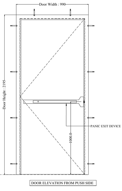 SASO/UL Fire-Rated Emergency Exit Door (IND)